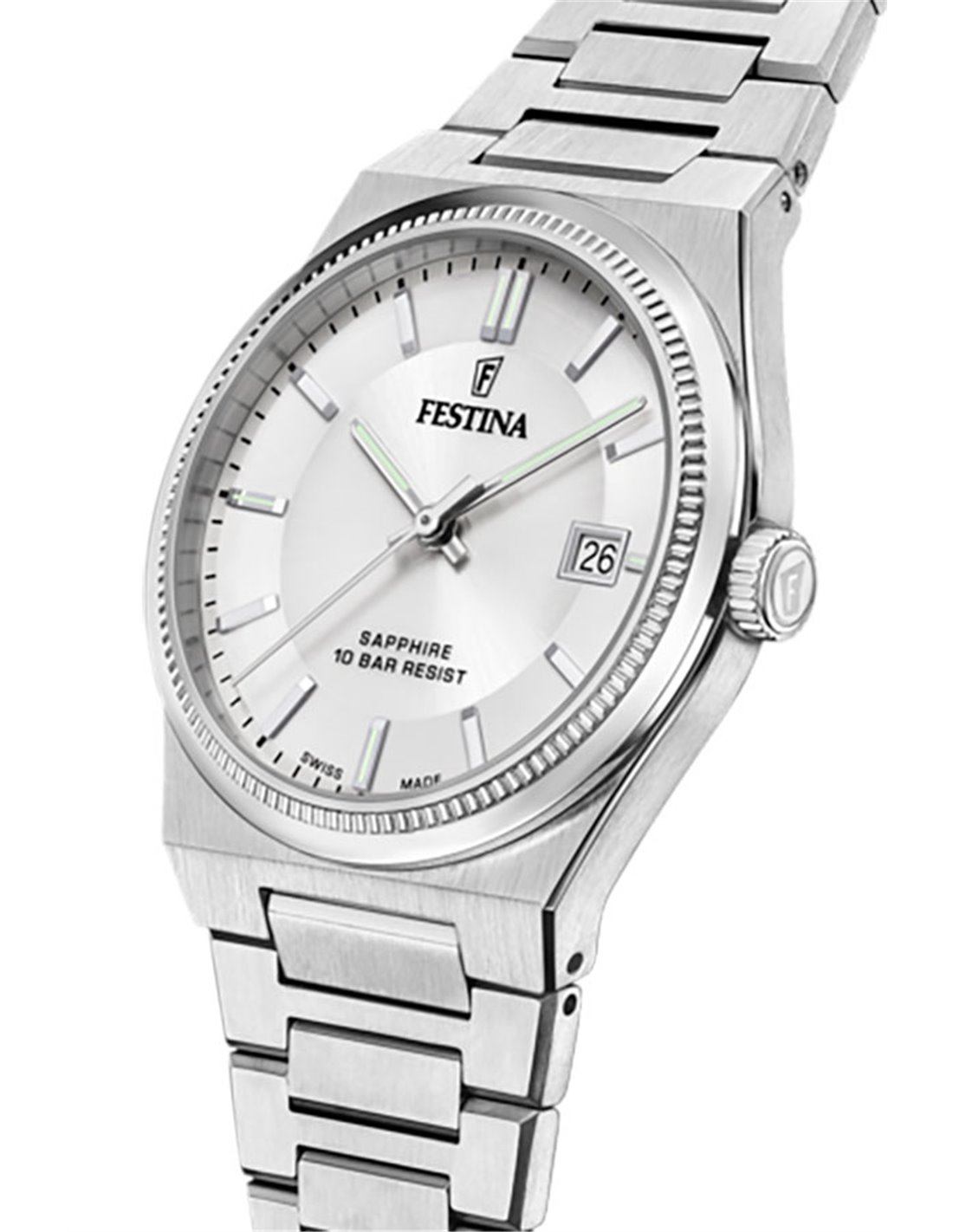 Festina Watch F20034 1 Swiss Made Men S White Dial