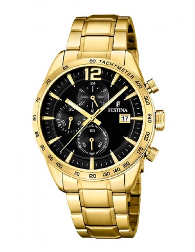 Reloj Festina Hombre Chrono Sport Dorado y Blanco Cronógrafo F20633/1