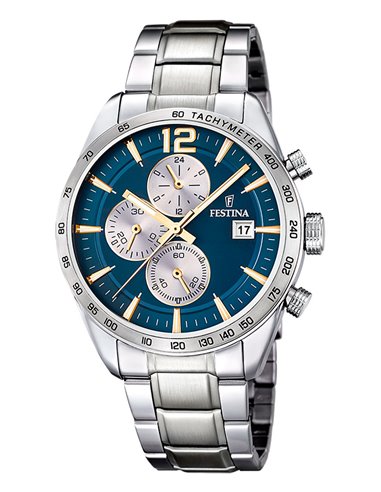 Festina Reloj Hombre Cuadrado Correa Piel Chronograph F20424/2