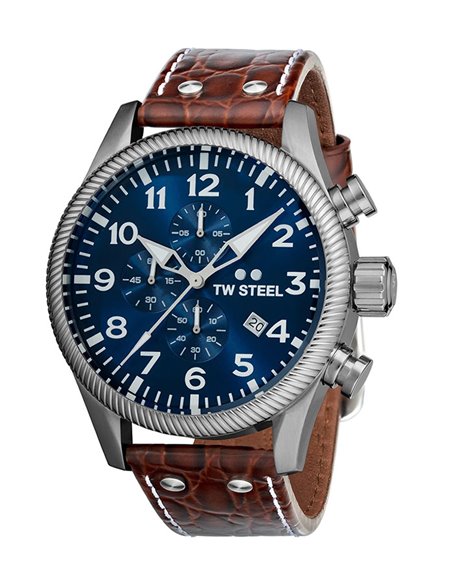 Montre Tw Steel VS111 Volante Bracelet en Cuir Brun