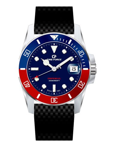 Relógio TF5042M-02 Time Force Imperial Sport Moldura Pepsi Azul Vermelho
