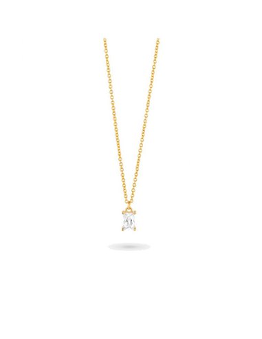 Radiant Gold Basics Baguette Necklace: Shine and Style