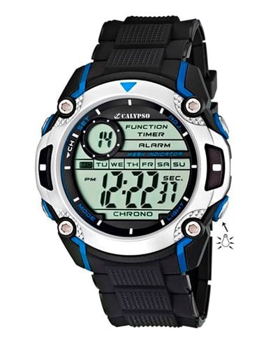 Reloj Calypso K5577/2 Digital Negro y Azul