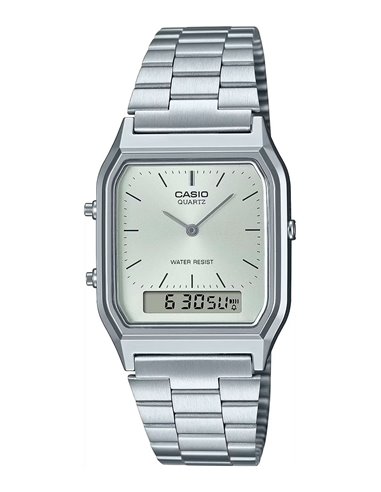 Casio AQ-230A-7AMQYES Watch Collection Vintage Edgy Silver