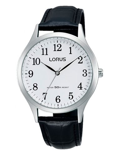 Lorus Watch RRX17HX9 Classic Man Black Leather Strap