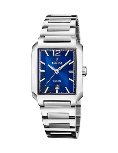 Montre Festina F20679 3 On the Square Femme Cadran Bleu Argente