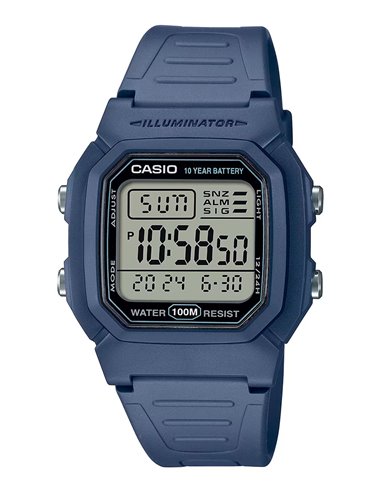 Relógio Casio W-800H-2AVES Collection Azul com Pulseira de Resina