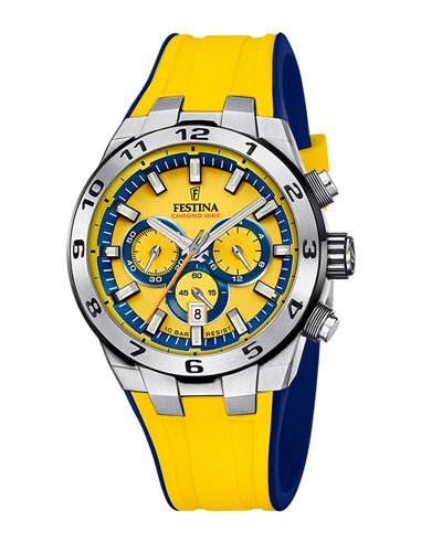 Festina Watch F20671/4 Chrono Bike Yellow and Blue