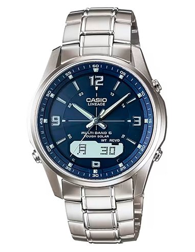 Uhr Casio LCW-M100DSE-2AER Wave Ceptor Blau Zifferblatt