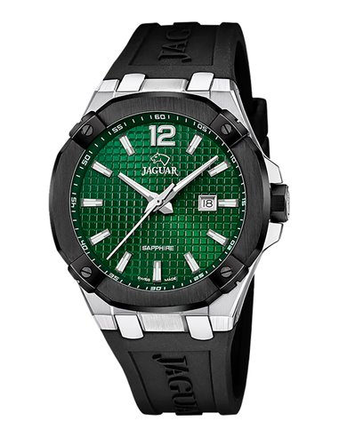 Jaguar Watch J1019/1 Executive Black Rubber Strap and Green Dial
