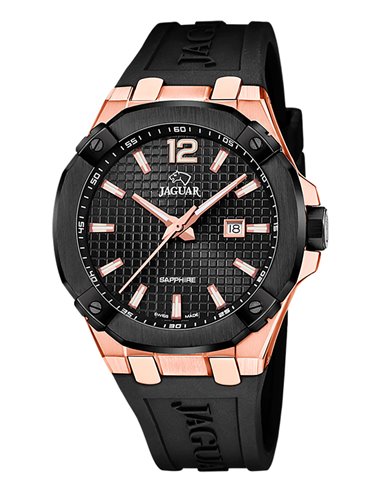 Jaguar Watch J1013/1 Diplomatic Black Rubber Strap