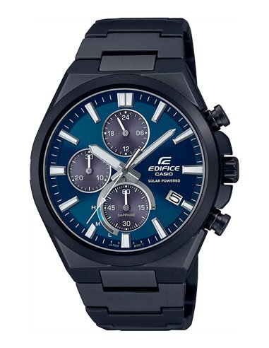 Relógio Casio EFS-S630DC-2AVUEF Edifice Solar Preto com Mostrador Azul