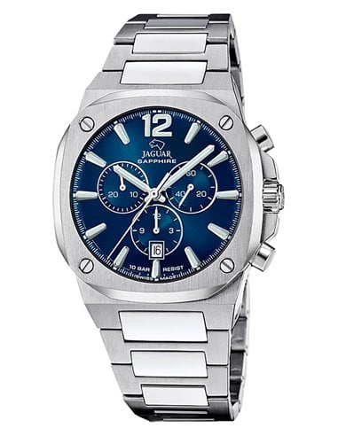 Relógio Jaguar J1025/1 Rondcarré Chrono Mostrador Azul