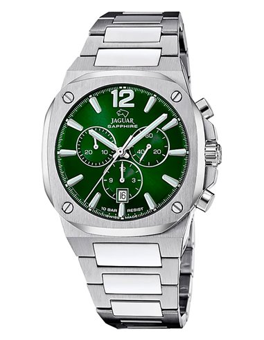 Relógio Jaguar J1025/2 Rondcarré Chrono Mostrador Verde