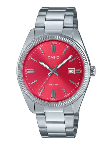 Casio Watch MTP-1302PD-4AVEF Collection Classic Red