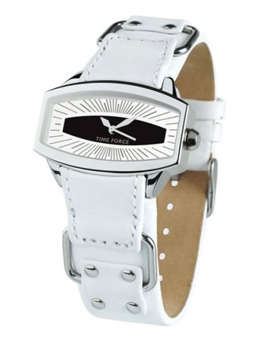 Relógio Time Force TF2996L02 Mulher Quadrado Pele Branca