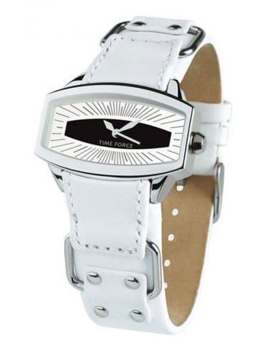 Reloj Time Force TF2996L02 Mujer Cuadrado Piel Blanca