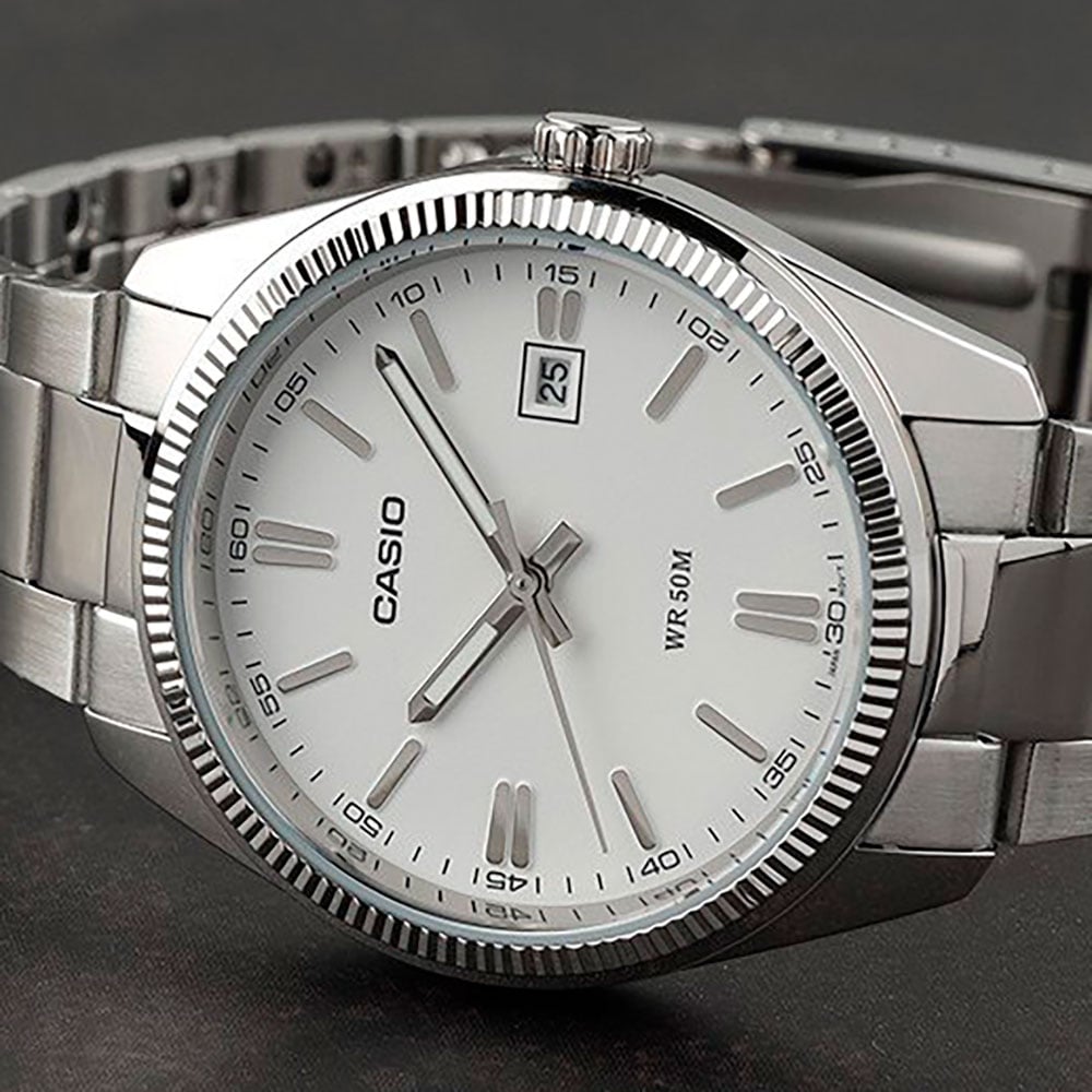 White Casio watch