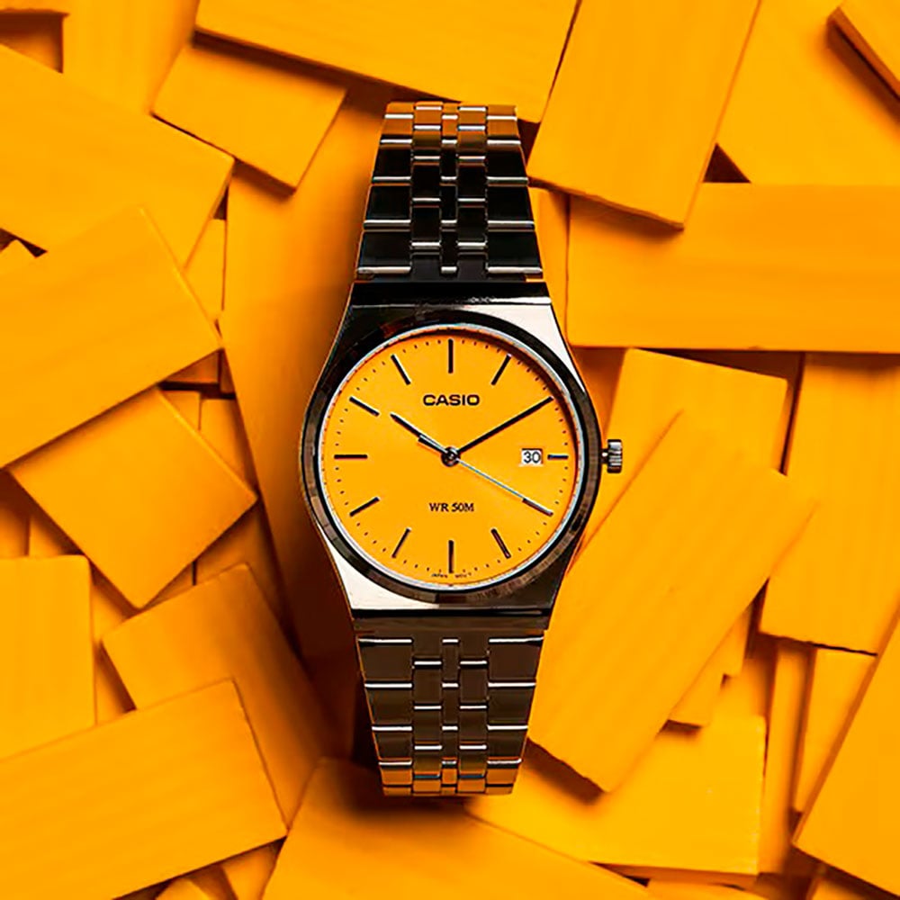 Casio Collection Yellow Dial Watch