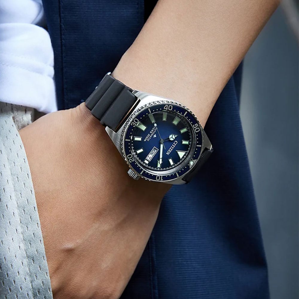 Citizen with Blue Dial