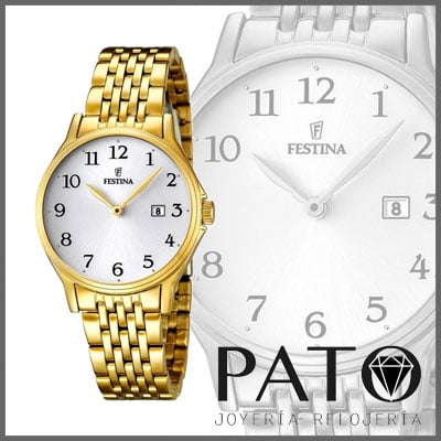 Reloj Festina Dorado para Mujer F16749/1 Sumergible > Relojes Mujer