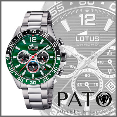 reloj lotus esfera verde