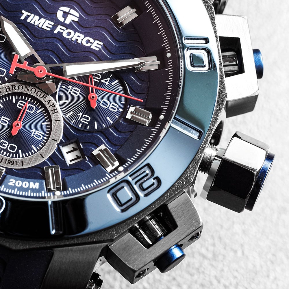Time Force Uhr mit blauem Zifferblatt